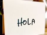 5 X 7 Thank You Cards Hola Card Hello Card with Images Thank You Card Design