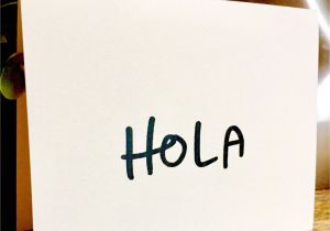 5 X 7 Thank You Cards Hola Card Hello Card with Images Thank You Card Design