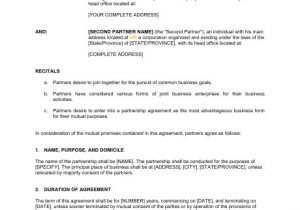 50 50 Partnership Contract Template Partnership Agreement form Template Word Pdf by