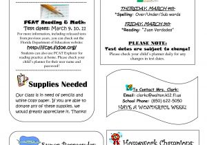 5th Grade Newsletter Template Best Photos Of Class Newsletter Template School