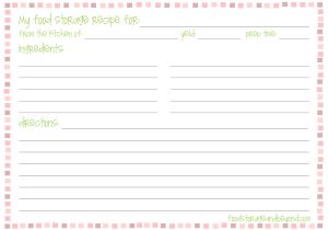 5×7 Recipe Card Template for Word Recipe Cards Food Storage and Beyond