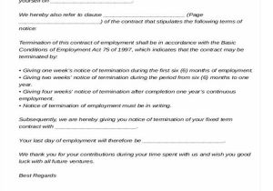 6 Month Employment Contract Template How to Terminate Contracts In the Workplace