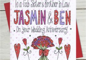 6th Wedding Anniversary Card Uk Sister or Brother Wedding Anniversary Card