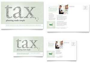 6×4 Postcard Template Accounting Tax Services Postcard Template Design