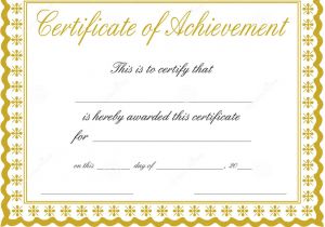 8.5 X 11 Certificate Template Certificate Of Achievement Stock Image Image Of Bronze