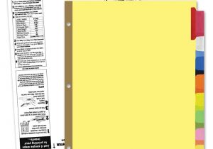 8 Large Tab Insertable Dividers Template 8 Tab Divider Templates software Free Download