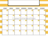 8×10 Calendar Template 8×10 Printable Calendar