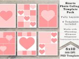 8×10 Photo Collage Template 8×10 Heart Photo Collage Templates Templates On Creative