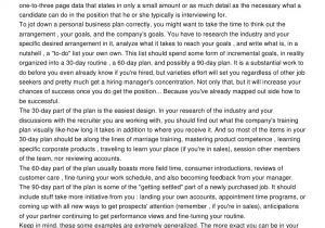 90 Day Business Plan Template for Interview Use A 30 60 90 Day Strategic Business Plan for Job