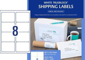 99.1 X 67.7 Mm Label Template Inkjet Labels 8 Per Sheet J8165 White Permanent Avery