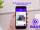 9gag Template 9gag Style App Psd Ui Design Web Elements Creative Market