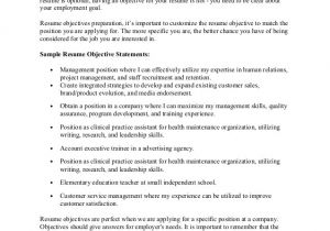 A Basic Resume Objective Resume Objectives