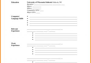 A Blank Resume 7 Example Of Blank Resume Cains Cause