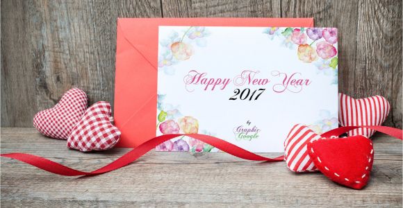 A New Year Greeting Card Free New Year Greeting Card Mock Up Psd Template Design