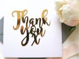 A Picture Of A Thank You Card Thank You Card Luxe Gold by the Hummingbird Card Pany