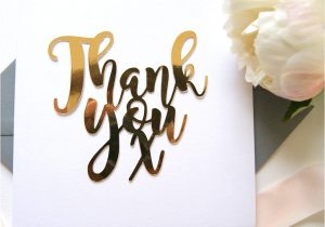 A Picture Of A Thank You Card Thank You Card Luxe Gold by the Hummingbird Card Pany