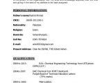 A Simple Resume format for Job Simple Resume