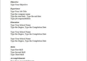 A Simple Resume format for Job Simple Sample Resume Templates Simple Resume Template
