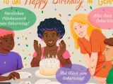 A Singing Happy Birthday Card Wishing someone A Happy Birthday In German