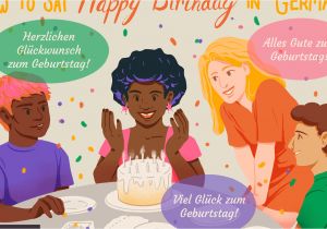 A Singing Happy Birthday Card Wishing someone A Happy Birthday In German