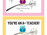 A Valentine Card for A Teacher Valentines Day Cards for Teachers Vallentine Gift Card