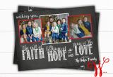 A Year In Review Christmas Card Faith Hope Love Christmas Card Chalkboard Family Christmas