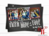 A Year In Review Christmas Card Faith Hope Love Christmas Card Chalkboard Family Christmas