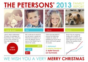 A Year In Review Christmas Card Holiday Photo Cards Family Report by Custom Holiday Card