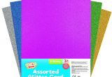 A4 Coloured Paper Card Making Glitter Card 16pk by Creator Zone 2 X 8pk A4 Glitter Card Sheets 5 Colours for Decoration Arts and Crafts