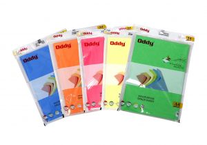 A4 Coloured Paper Card Making Oddy A4 Size Five Mix Color 100 Sheets Fluorescent Paper