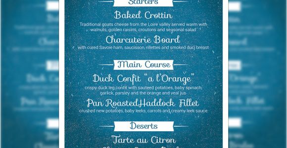 A5 Menu Template Christmas Menu Premium A5 Menu Template Exclsiveflyer