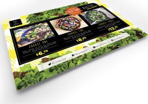 A5 Menu Template Salad Menu Flyer Template In Psd Ai Vector Brandpacks
