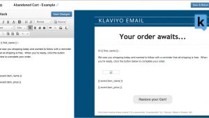 Abandoned Cart Email Template Klaviyo Launches Abandoned Carts Features for Ecommerce Stores