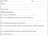 Abortion Receipt Template Abortion Consent form Editable forms