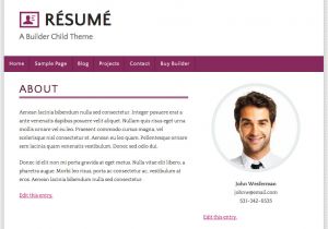 About Me Sample Resume How to Build A WordPress Resume Site Using Ithemes Builder