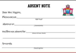 Absent Notes for School Templates 9 Doctors Note for School Absenceagenda Template Sample