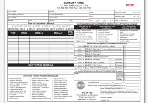 Ac Service Contract Template Hvac Contract Custom Hvac Contract form Custom Printing