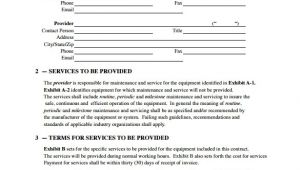 Ac Service Contract Template Maintenance Contract Template 20 Download Documents In