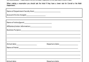 Accommodation Booking form Template 30 Reservation forms In Pdf Sample Templates