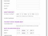 Accommodation Booking form Template Bookmee Editions Accommodation Entertainment