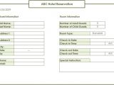 Accommodation Booking form Template Spreadsheetzone Free Excel Spread Sheets