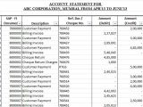 Account Statement Email Template Customer Account Statement Template In Excel