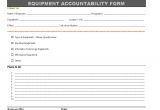 Accountability Contract Template Equipment Accountability form