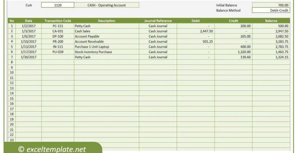Accounting Ledgers Templates General Ledger Excel Templates