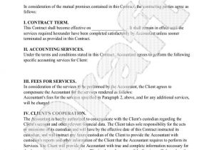 Accounting Services Contract Template Sample Bookkeeping Contract form Template Bookkeeping