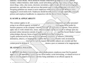 Accounting Services Contract Template Sample social Media Contract form Template Iqbalion