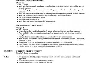 Accounting Student Resume for Internship Finance Accounting Intern Resume Samples Velvet Jobs