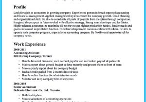 Accounting Student Resume No Experience Sample for Writing An Accounting Resume