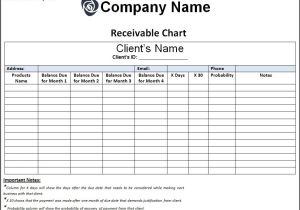 Accounts Receivable forms Templates Receivable Template Free Printable Word Templates