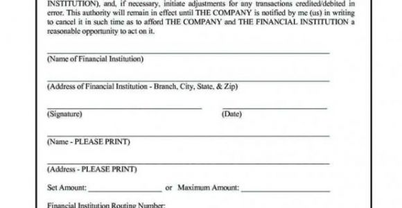 Ach forms Templates Direct Deposit form Template Template Business